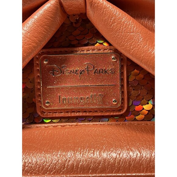 Disney Parks Loungefly Minnie Mouse Copper Sequin Mini Backpack NWT - Picture 2 of 16